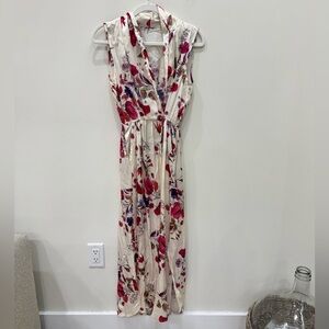 King Kong Floral Sleeveless Maxi- open front  (Size S)